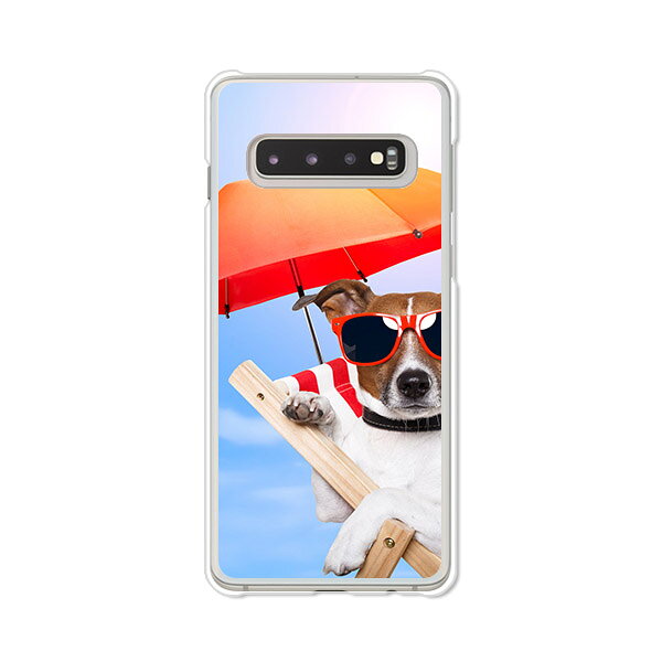 Galaxy S10 SC-03L / SCV41 共通 カバー/ケース シリコンケースよりもコシがありゴミがつきにくいTPUカバー 【サマーわんこ TPUソフトケース】galaxy s10 ケース 保護 ギャラクシー docomo au 携帯ケース