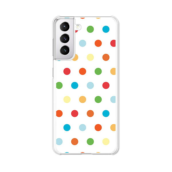 Galaxy S21 5G SC-51B / Galaxy S21 5G SCG09 共通 ケース/カバー 【カラフルドット クリアケース素材】sc51b スマホケース ギャラクシーS21 ケース ドコモ au galaxy s21 ケース 携帯カバー 携帯ケース