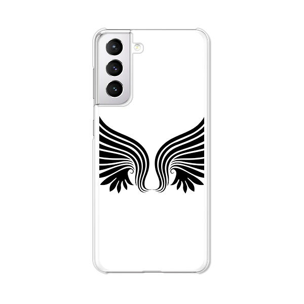 Galaxy S21 5G SC-51B / Galaxy S21 5G SCG09 共通 ケース/カバー 【ワンポイント（羽） クリアケース素材】sc51b スマホケース ギャラクシーS21 ケース ドコモ au galaxy s21 ケース 携帯カバー 携帯ケース