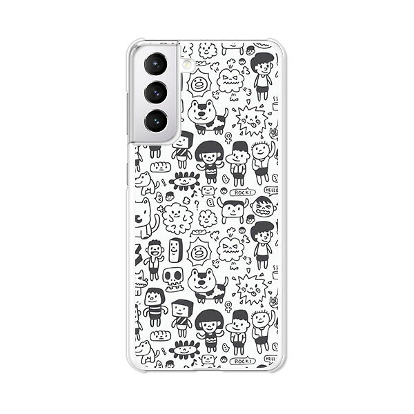 Galaxy S21 5G SC-51B / Galaxy S21 5G SCG09 共通 ケース/カバー 【カートゥンPeople クリアケース素材】sc51b スマホケース ギャラクシーS21 ケース ドコモ au galaxy s21 ケース 携帯カバー 携帯ケース