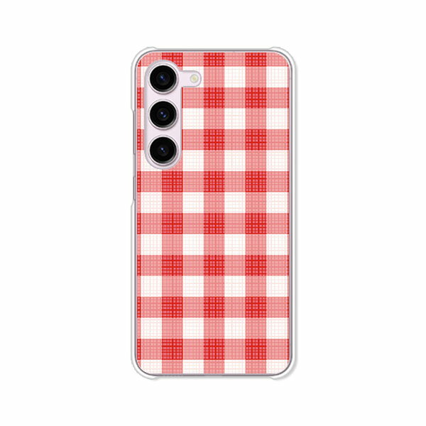 Galaxy S23 SC-51D / SCG19 / SM-S911C 共通 ケース/カバー 【ワッフルチェック クリアケース素材】ギャラクシーS23ケース docomo au ギャラクシーSC51Dケース