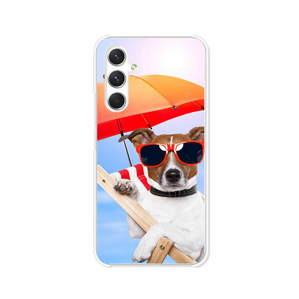 樂天商城 - Galaxy A54 5G SC-53D / SCG21 共通 ケース/カバー 【サマーわんこ クリアケース素材】ギャラクシーA54 ケース スマホケース 携帯ケース