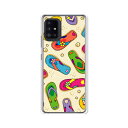 Galaxy A51 5G SC-54A / SCG07 共通ケース/カバー 【海辺のサンダル クリアケース素材】GalaxyA51ケース ギャラクシーA515Gカバー スマホケース 携帯ケース