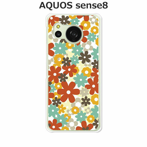 AQUOS sense8 SH-54D / SHG11 共通 カバー/ケース シリコンケースよりもコシがありゴミがつきにくいTPUカバー 【フラワーFLASH TPUソフトケース】アクオスセンス8 AQUOSセンス8 スマホケース 携帯ケース 携帯カバー
