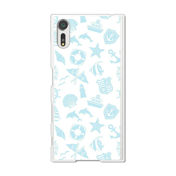 樂天商城 - Xperia XZ SO-01J / SOV34 / 601SO 共通 ケース/カバー 【マリン柄 クリアケース素材】エクスペリア SO01J SOV34 601SO ジャケット XPERIA