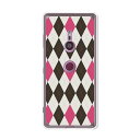 Xperia XZ3 SO-01L/Xperia XZ3 SOV39/Xperia XZ3 801SO 共通ケース/カバー 【アーガイル クリアケース素材】Xp...