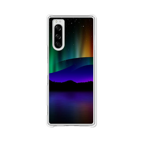 Rakuten - Xperia 5 SO-01M/SOV41/901SO/J9260共通 ケース/カバー 【闇夜のオーロラ クリアケース素材】Xperia5スマホケース エクスペリア5カバー エクスペディア ドコモ au ソフトバンク シムフリー 携帯カバー