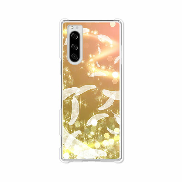 Xperia 5 SO-01M/SOV41/901SO/J9260共通 ケース/カバー 【天使の羽 クリアケース素材】Xperia5スマホケース エクスペリア5カバー エクスペディア ドコモ au ソフトバンク シムフリー 携帯カバー