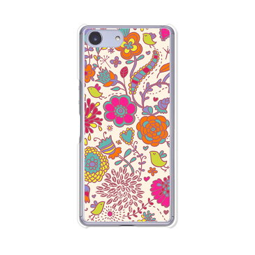 Xperia Ace SO-02L/ Xperia Ace ケース/カバー 【花×小鳥 クリアケース素材】xperiaaceカバー エクスペリアエースカバーso02l docomo ドコモ ソニー IIJmio goo Simseller mineo マイネオ nuroモバイル