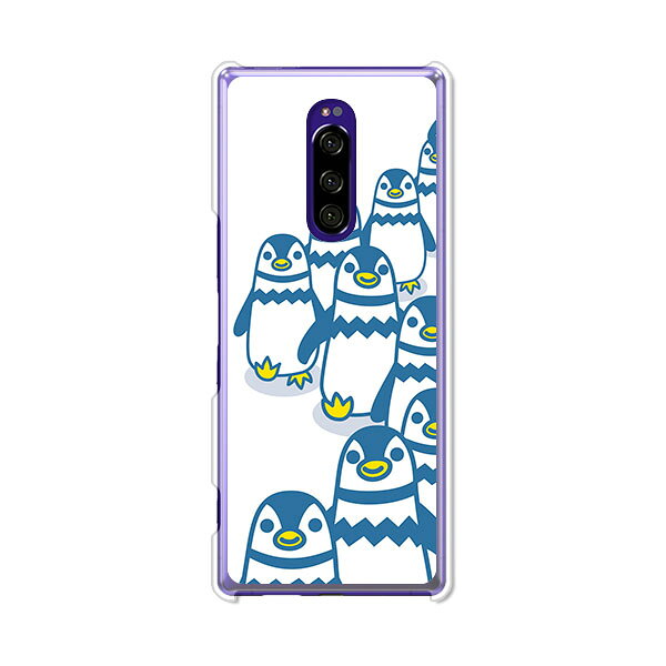 樂天商城 - Xperia 1 SO-03L/SOV40/802SO/J9110/Professional Edition J9150共通カバー/ケース シリコンケースよりもコシがありゴミがつきにくいTPUカバー 【ペンギンズ TPUソフトケース】xperia1 カバー 保護 エクスペリア1