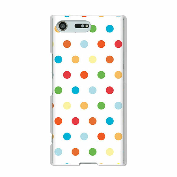 Xperia XZ Premium SO-04J ケース/カバー 【カラフルドット クリアケース素材】エクスペリア SO04J ジャケット XPERIA スマホケース