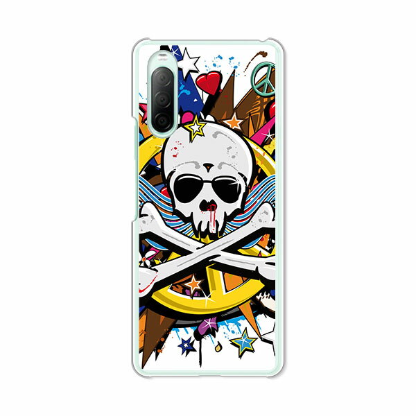 樂天商城 - Xperia 10 II SO-41A/SOV43/A001SO/XQ-AU52 共通 ケース/カバー 【PEACEスカル クリアケース素材】Xperia10マークツースマホケース エクスペリア10 2 エクスペディアso41a 携帯カバー 携帯ケース