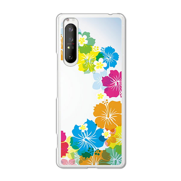 Rakuten - Xperia 1 II SO-51A/SOG01 共通 ケース/カバー 【ハイビスカスFLASH クリアケース素材】Xperia1マークツースマホケース エクスペリア1 2 エクスペディアso51a 携帯カバー 携帯ケース