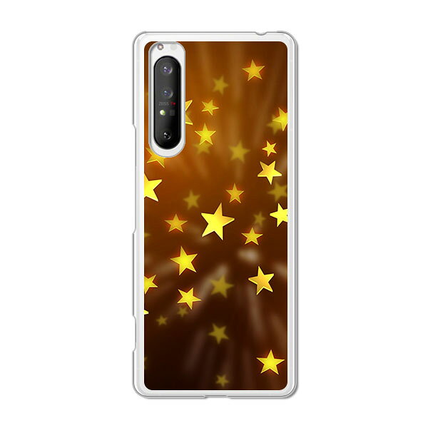 樂天商城 - Xperia 1 II SO-51A/SOG01 共通カバー/ケース シリコンケースよりもコシがありゴミがつきにくいTPUカバー 【スパークリングスター TPUソフトケース】Xperia 1 II ケース SO51A携帯カバー
