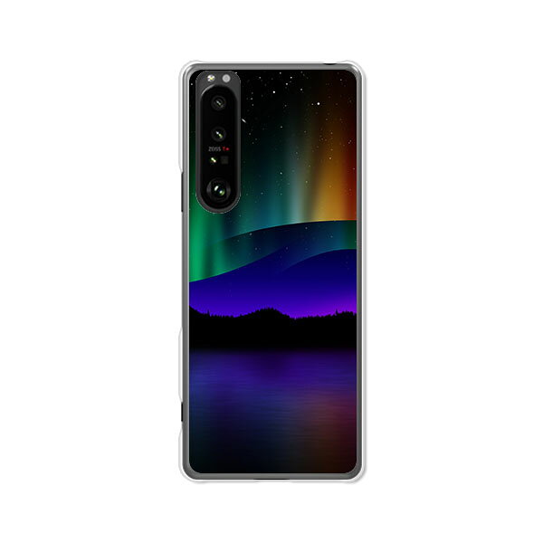 Rakuten - Xperia 1 III SO-51B / SOG03 /Xperia1 III 共通ケース/カバー 【闇夜のオーロラ クリアケース素材】エクスペリアワンマークスリーカバー ドコモ so-51b スマホケース Xperia1III携帯ケース