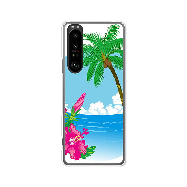乐天商城 - Xperia 1 III SO-51B / SOG03 /Xperia1 III カバー/ケース シリコンケースよりもコシがありゴミがつきにくいTPUカバー 【ハワイアン（ワンポイント） TPUソフトケース】エクスペリアワンマークスリーカバー ドコモ so-51b スマホケース Xperia1III携帯ケース