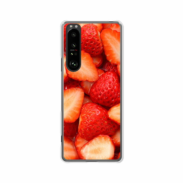 Xperia 1 III SO-51B / SOG03 /Xperia1 III カバー/ケース シリコンケースよりもコシがありゴミがつきにくいTPUカバー 【Strawberry TPUソフトケース】エクスペリアワンマークスリーカバー ドコモ so-51b スマホケース Xperia1III携帯ケース