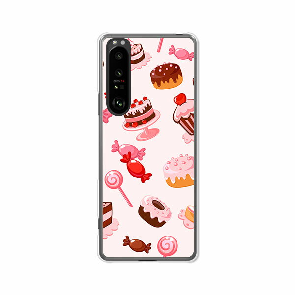 Xperia 1 III SO-51B / SOG03 /Xperia1 III カバー/ケース シリコンケースよりもコシがありゴミがつきにくいTPUカバー 【スィーツ TPUソフトケース】エクスペリアワンマークスリーカバー ドコモ so-51b スマホケース Xperia1III携帯ケース