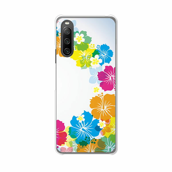 Xperia 10 IV SO-52C/SOG07/A202SO/XQ-CC44 共通 カバー/ケース シリコンケースよりもコシがありゴミがつきにくいTPUカバー 【ハイビスカスFLASH TPUソフトケース】xperia 10 iv ケース エクスペリア10 IV xperia10iv スマホケース 携帯ケース