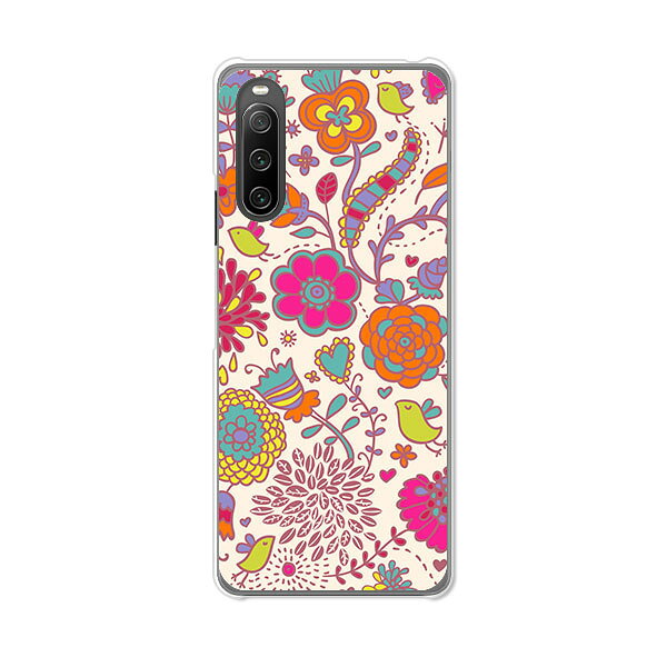 Rakuten - Xperia 10 IV SO-52C/SOG07/A202SO/XQ-CC44 共通 ケース/カバー 【花×小鳥 クリアケース素材】xperia 10 iv ケース エクスペリア10 IV xperia10iv スマホケース 携帯ケース