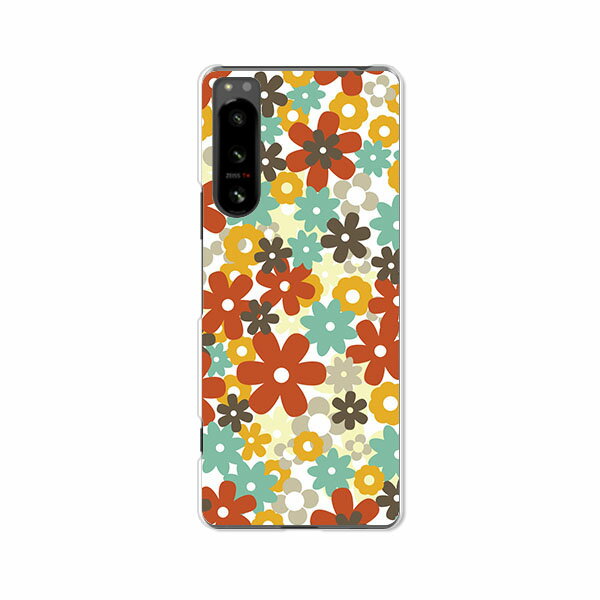 Xperia 5 IV SO-54C / SOG09 / A204SO / XQ-CQ44 共通 カバー/ケース シリコンケースよりもコシがありゴミがつきにくいTPUカバー 【フラワーFLASH TPUソフトケース】xperia 5 iv ケース エクスペリアファイブフォー xperia5iv スマホケース 携帯ケース