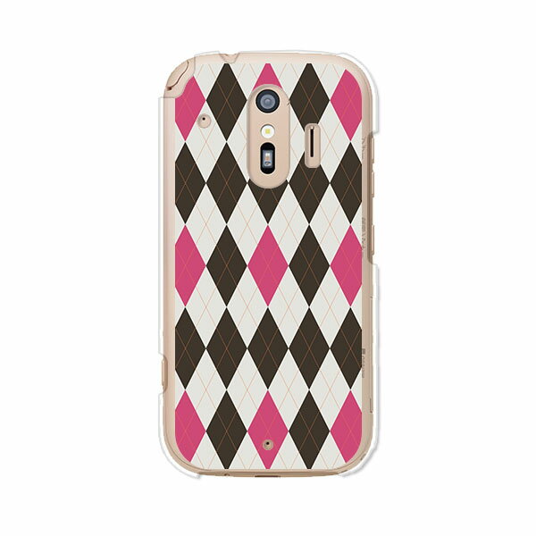 Rakuten - 送料無料 らくらくスマートフォン F-42A / らくらくスマートフォン me F-01L 共通 ケース/カバー 【アーガイル】らくらくホンf42aケース f01lケース シリコンケースのような柔らかい携帯カバーも