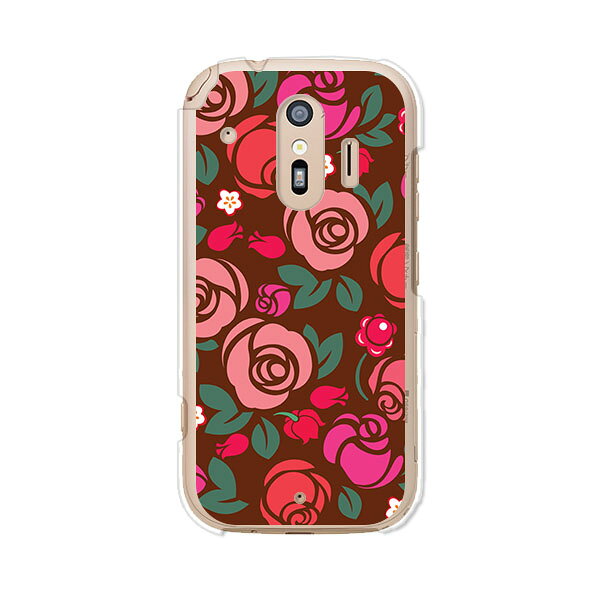 Rakuten - 送料無料 らくらくスマートフォン F-42A / らくらくスマートフォン me F-01L 共通 ケース/カバー 【薔薇】らくらくホンf42aケース f01lケース シリコンケースのような柔らかい携帯カバーも