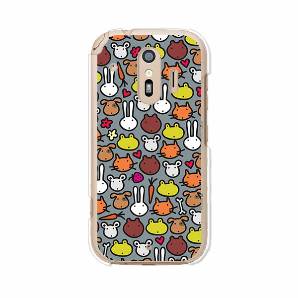 Rakuten - 送料無料 らくらくスマートフォン F-42A / らくらくスマートフォン me F-01L 共通 ケース/カバー 【アニマルドット】らくらくホンf42aケース f01lケース シリコンケースのような柔らかい携帯カバーも