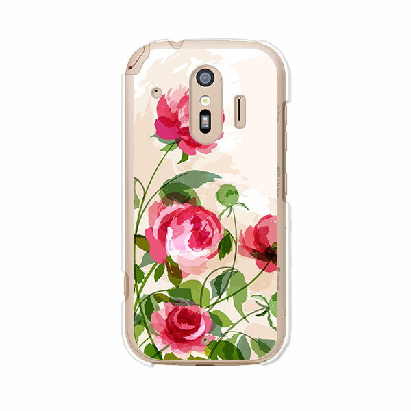 Rakuten - 送料無料 らくらくスマートフォン F-42A / らくらくスマートフォン me F-01L 共通 ケース/カバー 【薔薇絵画】らくらくホンf42aケース f01lケース シリコンケースのような柔らかい携帯カバーも