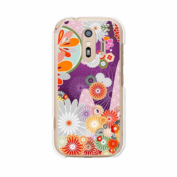 Rakuten - 送料無料 らくらくスマートフォン F-42A / らくらくスマートフォン me F-01L 共通 ケース/カバー 【和紙柄】らくらくホンf42aケース f01lケース シリコンケースのような柔らかい携帯カバーも