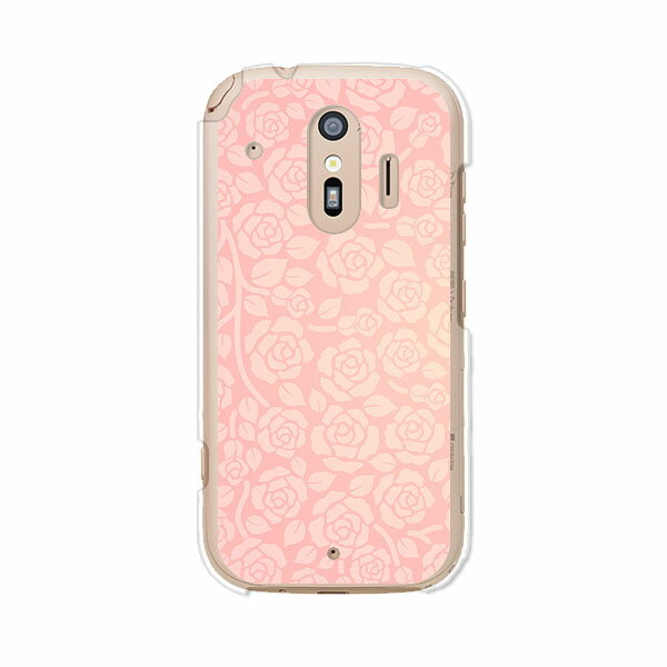 Rakuten - 送料無料 らくらくスマートフォン F-42A / らくらくスマートフォン me F-01L 共通 ケース/カバー 【薔薇ドット】らくらくホンf42aケース f01lケース シリコンケースのような柔らかい携帯カバーも