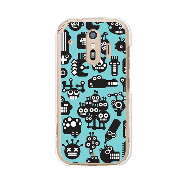 Rakuten - 送料無料 らくらくスマートフォン F-42A / らくらくスマートフォン me F-01L 共通 ケース/カバー 【ウチュウジンライシュウ】らくらくホンf42aケース f01lケース シリコンケースのような柔らかい携帯カバーも