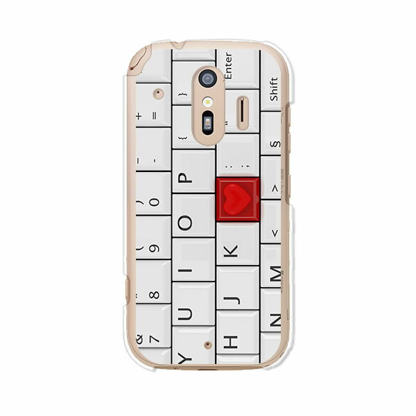 Rakuten - 送料無料 らくらくスマートフォン F-42A / らくらくスマートフォン me F-01L 共通 ケース/カバー 【L：LOVE KEY】らくらくホンf42aケース f01lケース シリコンケースのような柔らかい携帯カバーも