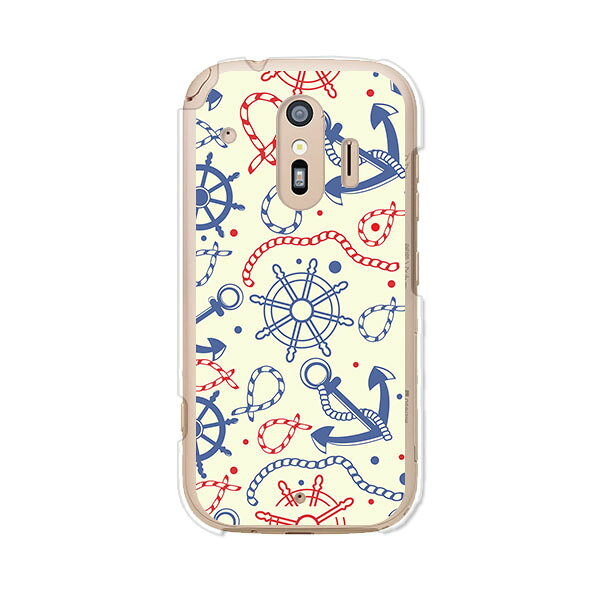 Rakuten - 送料無料 らくらくスマートフォン F-42A / らくらくスマートフォン me F-01L 共通 ケース/カバー 【マリン柄2】らくらくホンf42aケース f01lケース シリコンケースのような柔らかい携帯カバーも