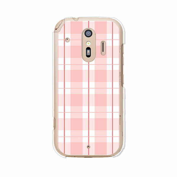 Rakuten - 送料無料 らくらくスマートフォン F-42A / らくらくスマートフォン me F-01L 共通 ケース/カバー 【ピンキーチェック】らくらくホンf42aケース f01lケース シリコンケースのような柔らかい携帯カバーも
