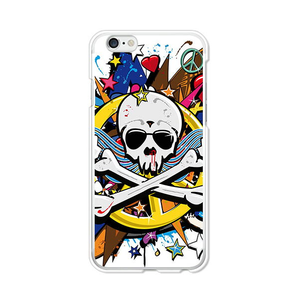 Rakuten - 送料無料 iphone6s ケース / iphone6 ケース 共通 カバー 【PEACEスカル】 アイフォンスマートフォンカバー iphone6sケース iphone6 ケース docomo au softbank Y!mobile SIMフリー 携帯カバー