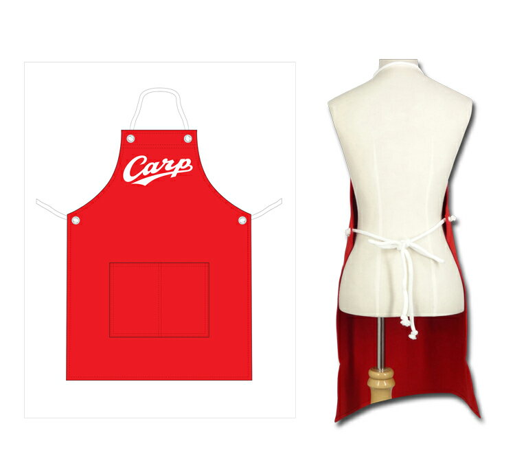 メール便利用可能 広島東洋カープ赤デニムエプロン 球団承認カープグッズ カープ女子 カープガール プレゼント 還暦 バレンタイン格安通販　バレンタイン　人気　ランキング