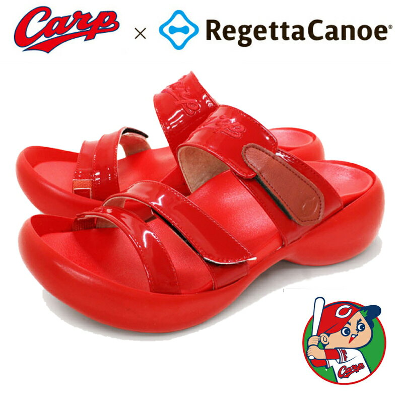 Regetta Canoe リゲッタ カープ サンダル レディース 限定 プロ野球 グッズ コラボ 広島東洋カープ 12球団 カープ女子 おしゃれ お洒落..