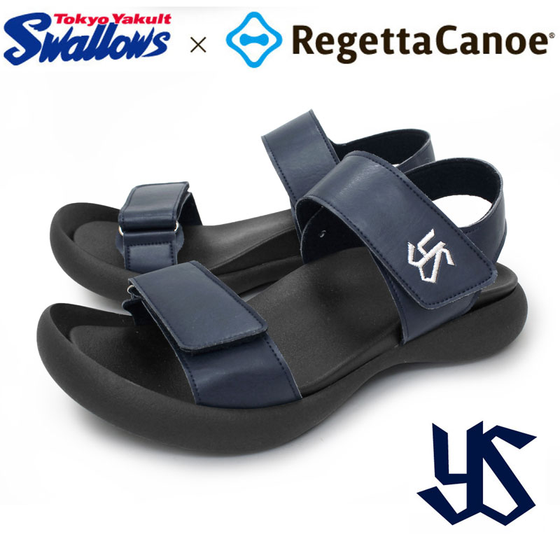 Regetta Canoe リゲッタ ヤクルトスワローズ サンダル レディース 限定 プロ野球 グッズ コラボ 12球団 女子 おしゃれ お洒落 早い者勝ち ギフト プレゼント ファン 応援グッズ 大きいサイズ 小さいサイズ S M L LL 日本製 国産