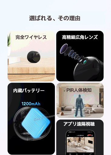 防犯カメラ 小型 録画 録音 5G対応 マグネット設置 Bluetooth接続 SDカード 電池式 充電 車載 車上荒らし バッテリー内蔵