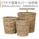 バナナ皮 鉢カバー 10号鉢 大型【受け皿プレゼント・送料無料】 自然素材 人気 おすすめ おしゃれ 鉢 北欧 かわいい 深鉢カバー 019981 編み込み プ...