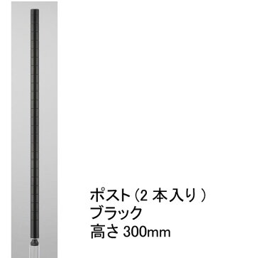 ホームエレクター Home erecta 300mmポスト(2本入):ブラック H12PB210,000円以上お買い上げで送料無料エレクター