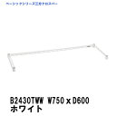 エレクター 三方クロスバー 幅750mm×奥行600mm ホワイト B2430TWW ベーシックエレクター 収納 スチールラック メタルラック 収納棚