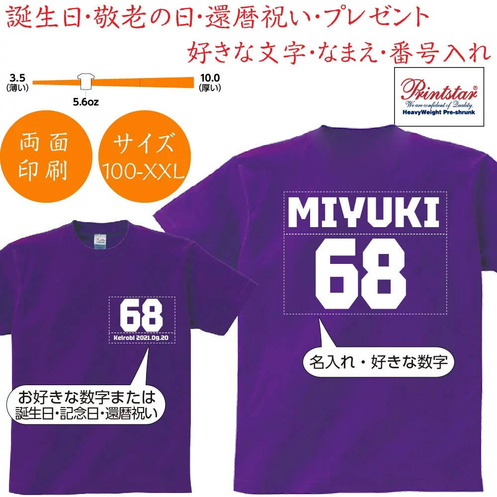 名入れTシャツ メンズ オリジナルデザイン 名入れ 数字入れ Tシャツ 誕生日 スポーツ 記念日 還暦祝い オリジナル プレゼント【スポーツ】 誕生日 バースデー 記念品 ギフト t085-nm-03