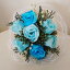 ソープフラワーブーケ バラ スカイブルー 紙婚式、革婚式、花婚式、銅婚式、陶器婚式、アルミ婚式、絹婚式、レース婚式、象牙婚式、水晶婚式、磁器婚式、銀婚式、真珠婚式、珊瑚婚式、ルビー婚式、サファイア婚式、金婚式、エメラルド婚、ダイヤモンド婚