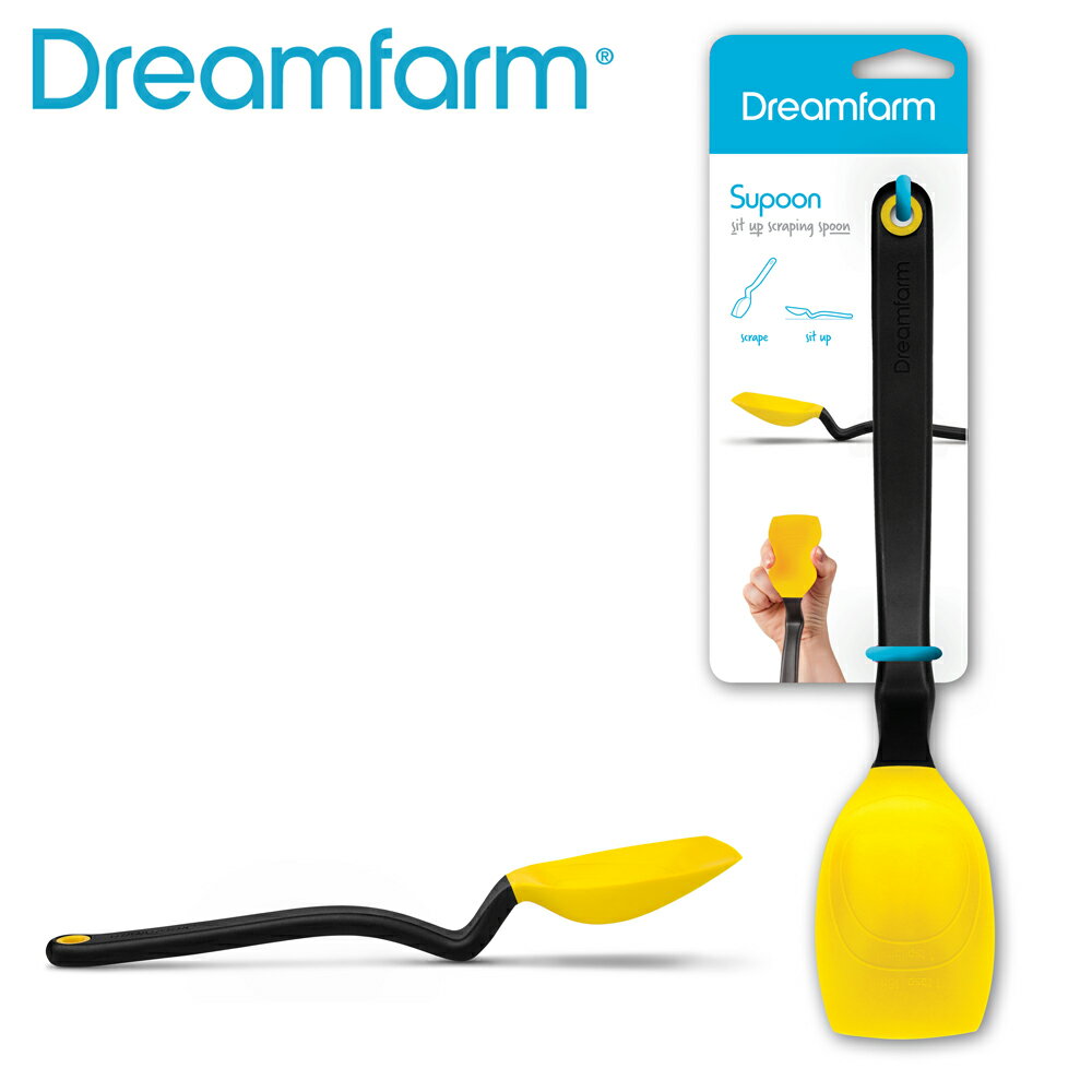 Dreamfarm ドリームファーム Supoon スプーン＆スパチュラ イエロー シリコン 計量カップ 耐熱 メジャー 計量 計量カップ 便利 食洗器可 汚れない 先が浮く 柔らかい 炒める 混ぜる 残さず取れる 調理 料理 キッチンツール ギフト プレゼント 母の日