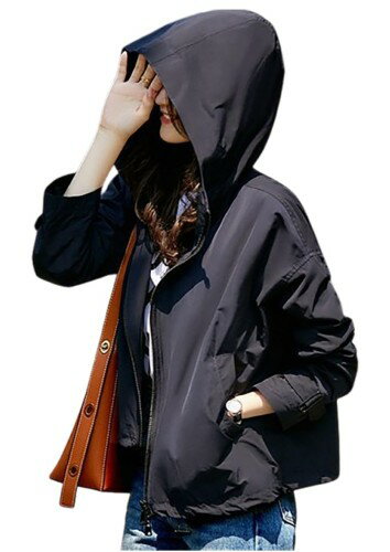 マウンテンパーカー アウター フード付き ショート丈 ダブルジップ 撥水 アウトドア 春 秋 レディース 大きめ サイズ 紺色 上着 羽織り ジャケット ジャンパー カジュアル ハイキング 登山 ウォーキング ポケット付き 紺 ダブルジップジャケット ネイビー MRL