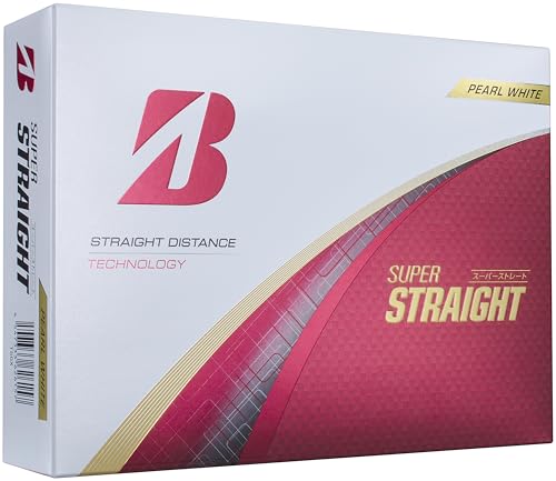 BRIDGESTONE(ブリヂストン)ゴルフボール SUPER STRAIGHT 2025年モデル 12球入 パールホワイト T5GX