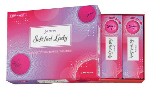 ダンロップゴルフボール SRIXON SOFT FEEL LADY6 2025年モデル 1ダース(12個入り) パッションピンク