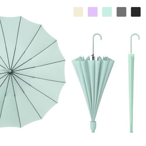 VERILADY 撥水カバー付き傘 長傘 ジャンプ傘 濡れない 晴雨兼用 ワンタッチ 超撥水 16本骨 頑丈 耐風 スライドカバー付き 軽量 大きい カバー付き傘 豪雨/梅雨/台風対応 紳士傘 車載用 男女兼用（ライトグリーン）